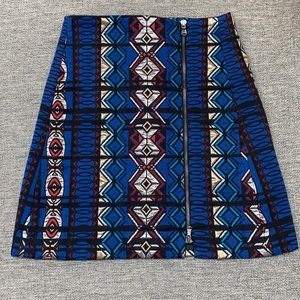 🎄Like New! J.Crew Jacquard Colorful Mini Skirt Sz 0🎄